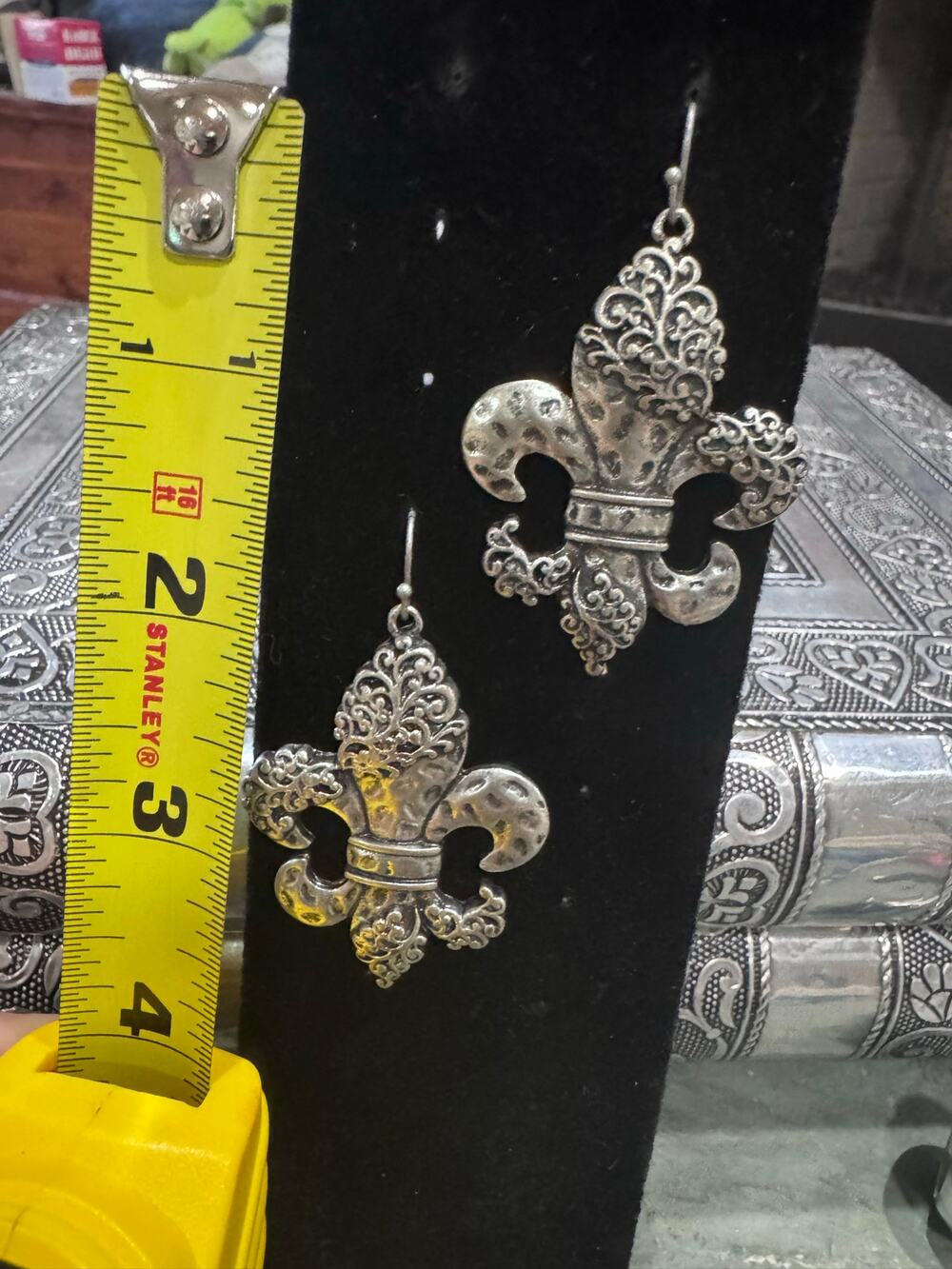 Fleur-de-Lis Statement Earrings